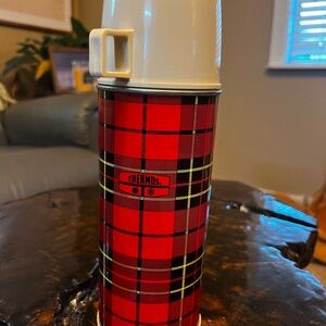 Thermos Classic Red Plaid Bottle